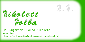 nikolett holba business card